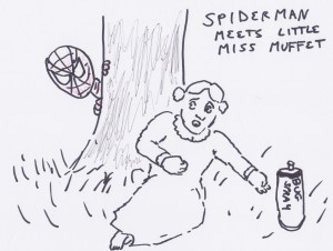 Spiderman meets Ms. Muffet